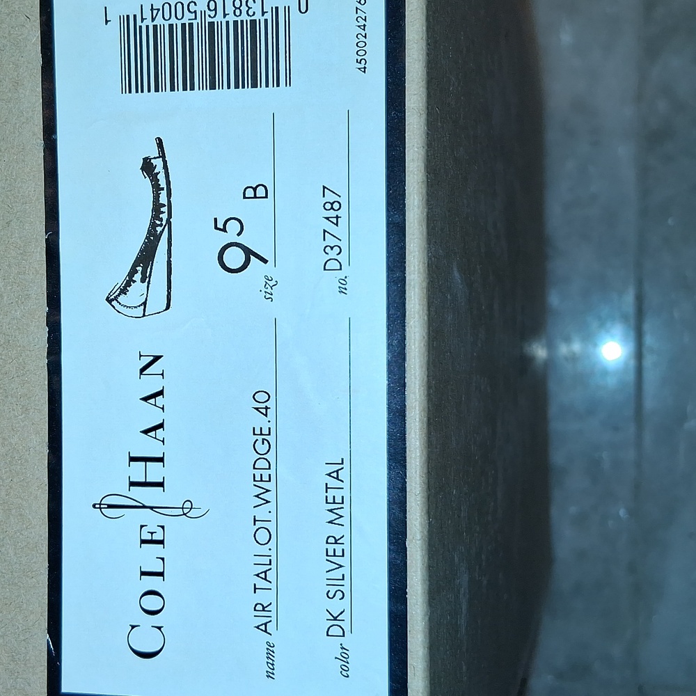 Cole Haan Women's Silver Metalic Air Tali Wedges 9.5B - Picture 6 of 6